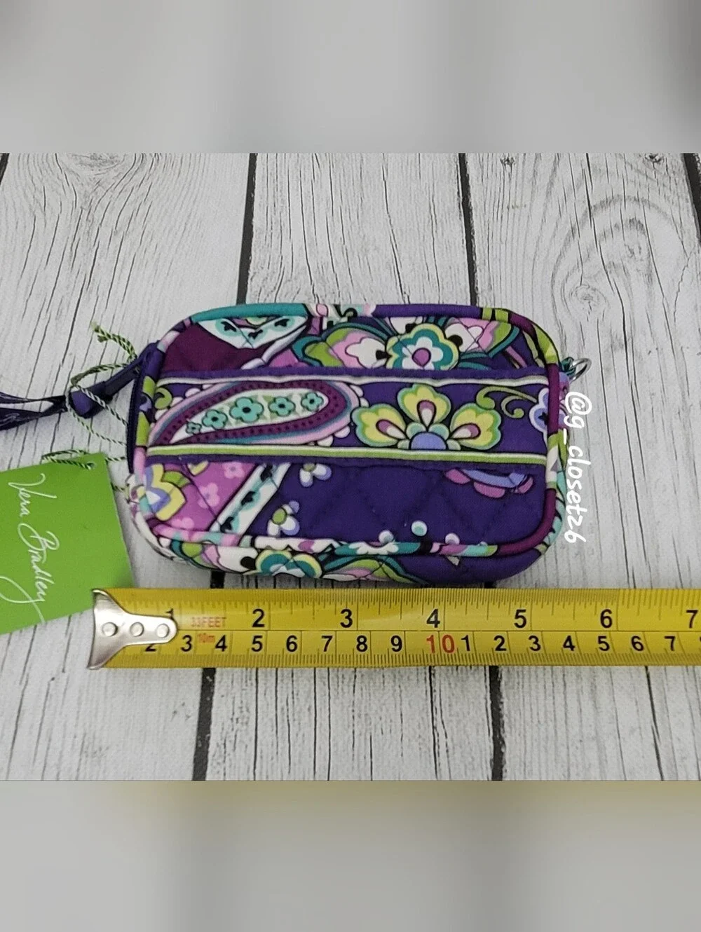 Vera Bradley Quilted Small Zip Pouch - Tech Case - Heather - Picture 5 of 6